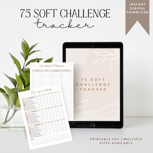 75 Soft Challenge Tracker, 75 Soft Challenge, 75 Day Challenge Printable, Fitness Journal, Self Improvement, Weight Loss Challenge