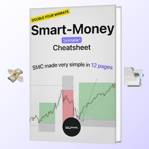 Smart Money Trading Cheat Sheet | Double Your Winrate | Printable PDF Guide for Forex, Crypto, Stocks | SMC & ICT Trading eBook | Simple