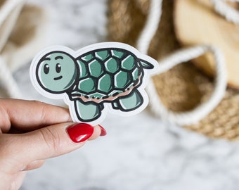Waterproof Turtle Sticker: Easy Peel Vinyl Decal
