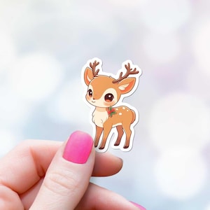 Naklejka świąteczna z reniferem Naklejka świąteczna na pakiet Anime Słodka kreskówka Śnieg Zima Prezent świąteczny Wypełniacz do skarpety Prezent Koperta Pieczęć Holly Dekoracja