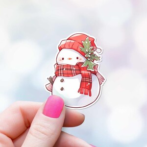 Wesołych Świąt Bożego Narodzenia Bałwan Naklejka Pakiet świąteczny Naklejka Anime Uroczy Kapelusz z Kreskówek i Czerwony Szalik Prezent świąteczny Wypełniacz do pończochy Prezent Płatki śniegu