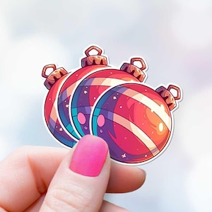 Paquete de 4 pegatinas navideñas rojas con rayas, paquete de calcomanías navideñas, regalo de temporada, relleno de medias, sobre de regalo, juego de sellos