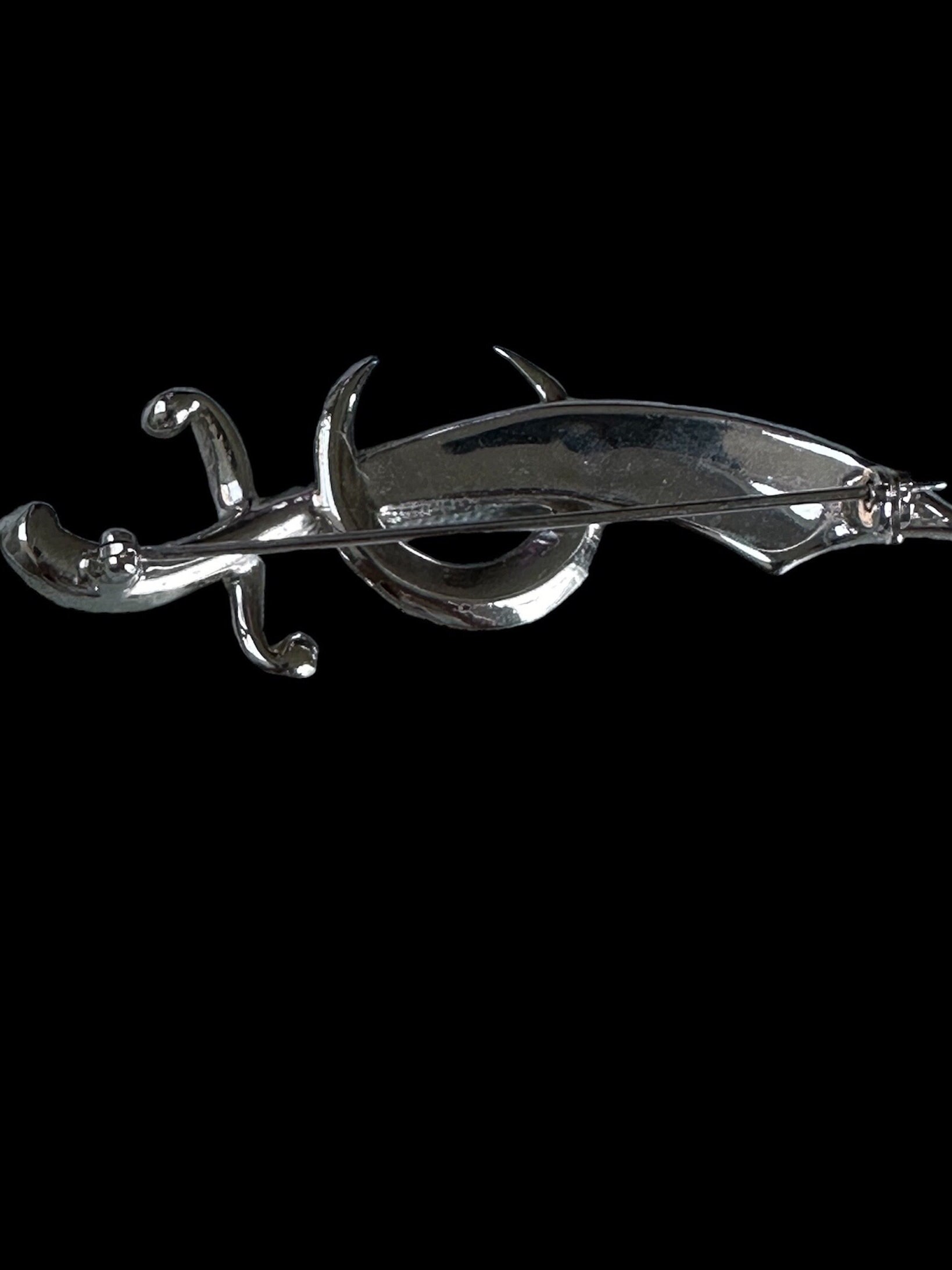 Vtg. Masonic Freemason Shriner Lg. Rhinestone Sword Pin, Fez Tie Bar ...