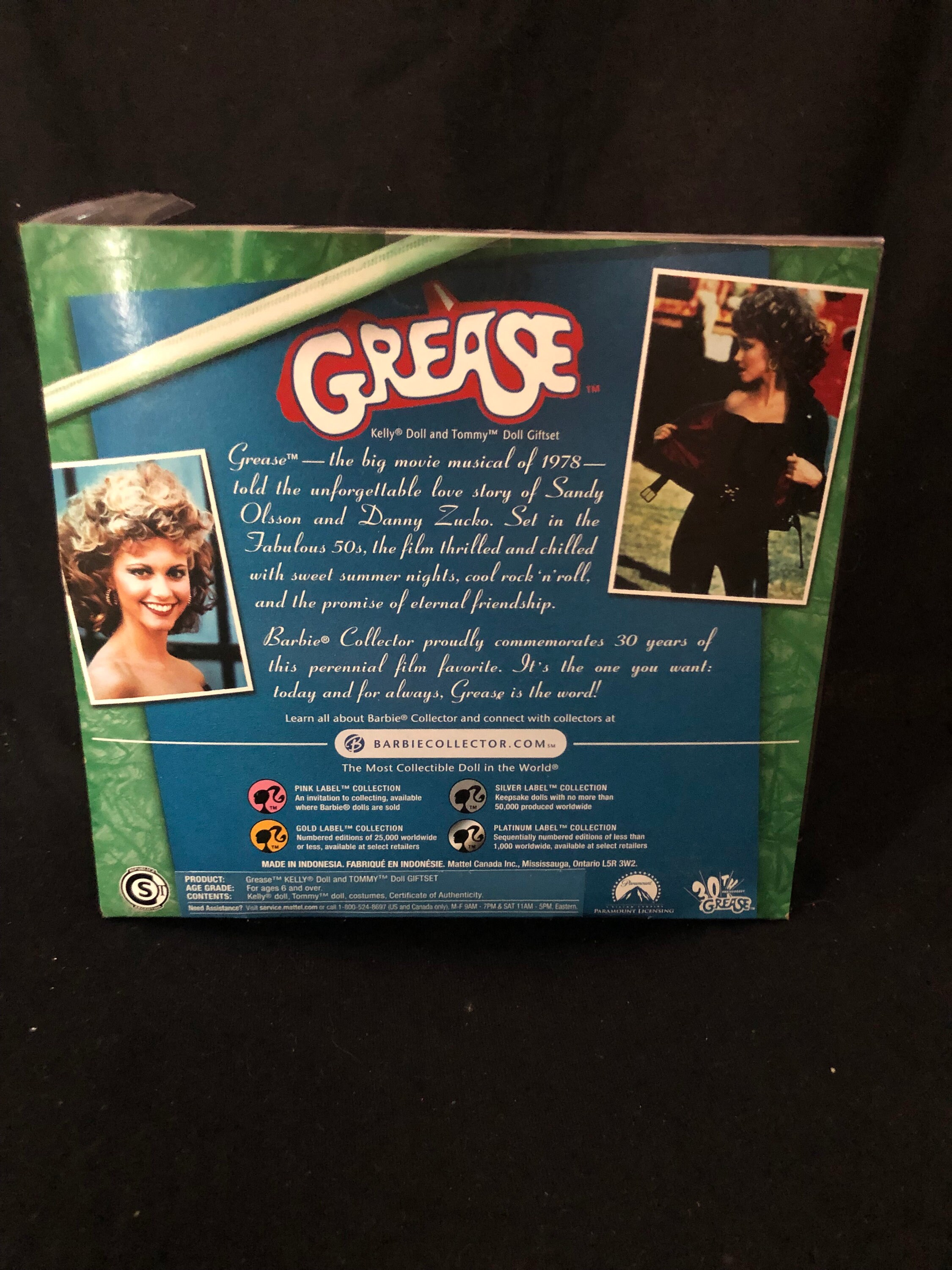Barbie Collector Edition Grease - Tenue Scène Finale - Mattel 2003 - Neuve
