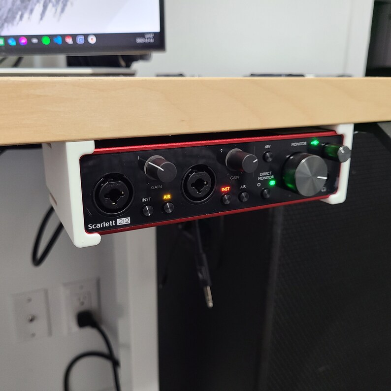 Focusrite Rack Mount Interface Focusrite 2i2 3rd Gen - Under-desk Mount With Screws and Drill Guide - Etsy