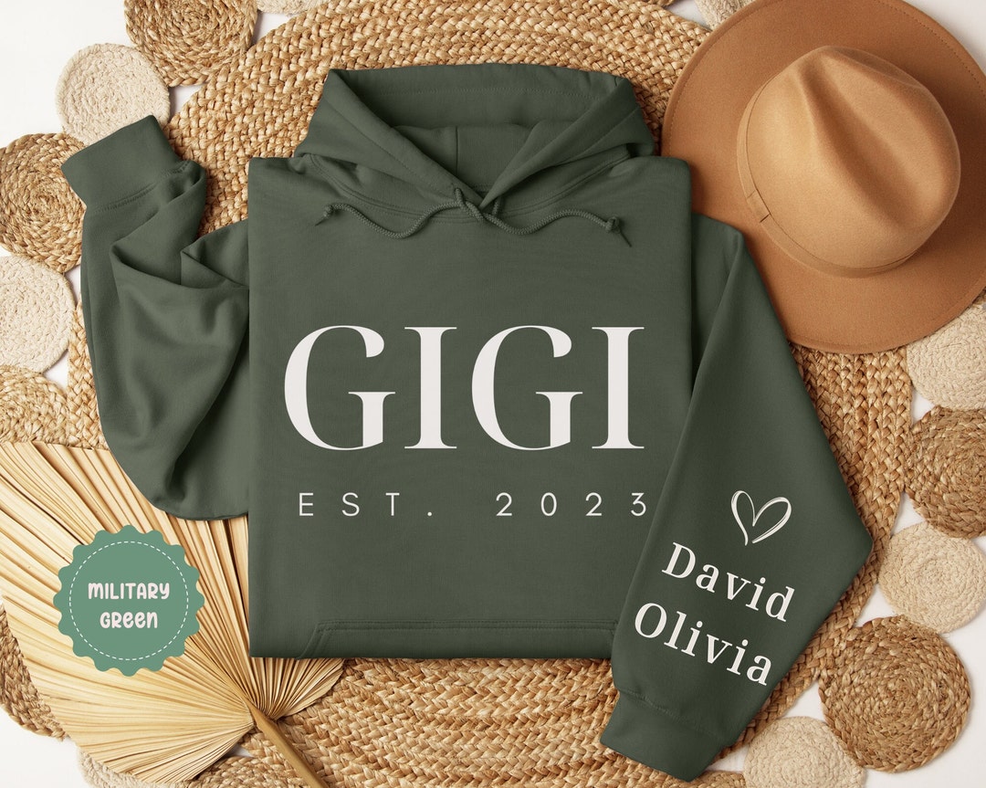 Custom Gg Wtch Halloween Sweatshrt: Grandkds Names Sleeve - Etsy