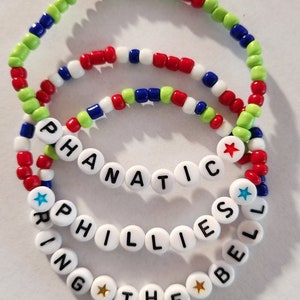 Philadelphia Philles Phanatic Friendship Bracelet Stack
