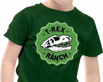 Park Ranger T Shirt T-Rex Ranch Dinosaur Birthday Gift Boys Girls Kids Top