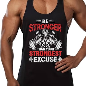 Be Stronger Gorilla Roar Men Gym Bodybuilding Tank Top Stringer Vest Fitness Workout Sportswear Kick Boxing MMA Muscle