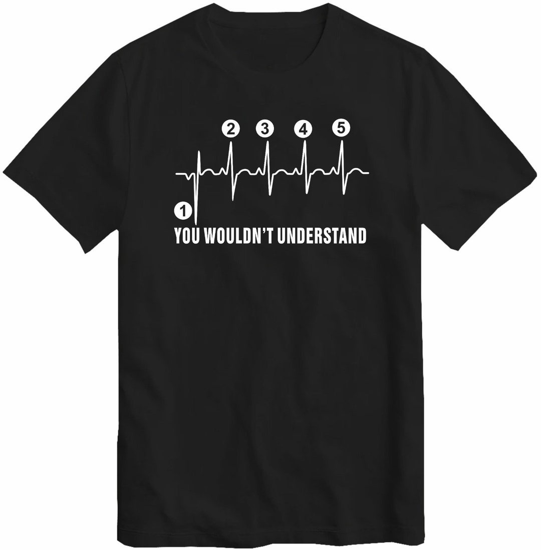 Motorcycle Biker 1N23456 Bike Gear Shift Tshirt Heartbeat Gear Shift 1