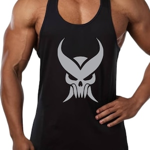 Bull Men Gym Bodybuilding Weightlifting Tank Top Stringer Vest Fitness Workout Sportswear Kick Boxing MMA Muscle