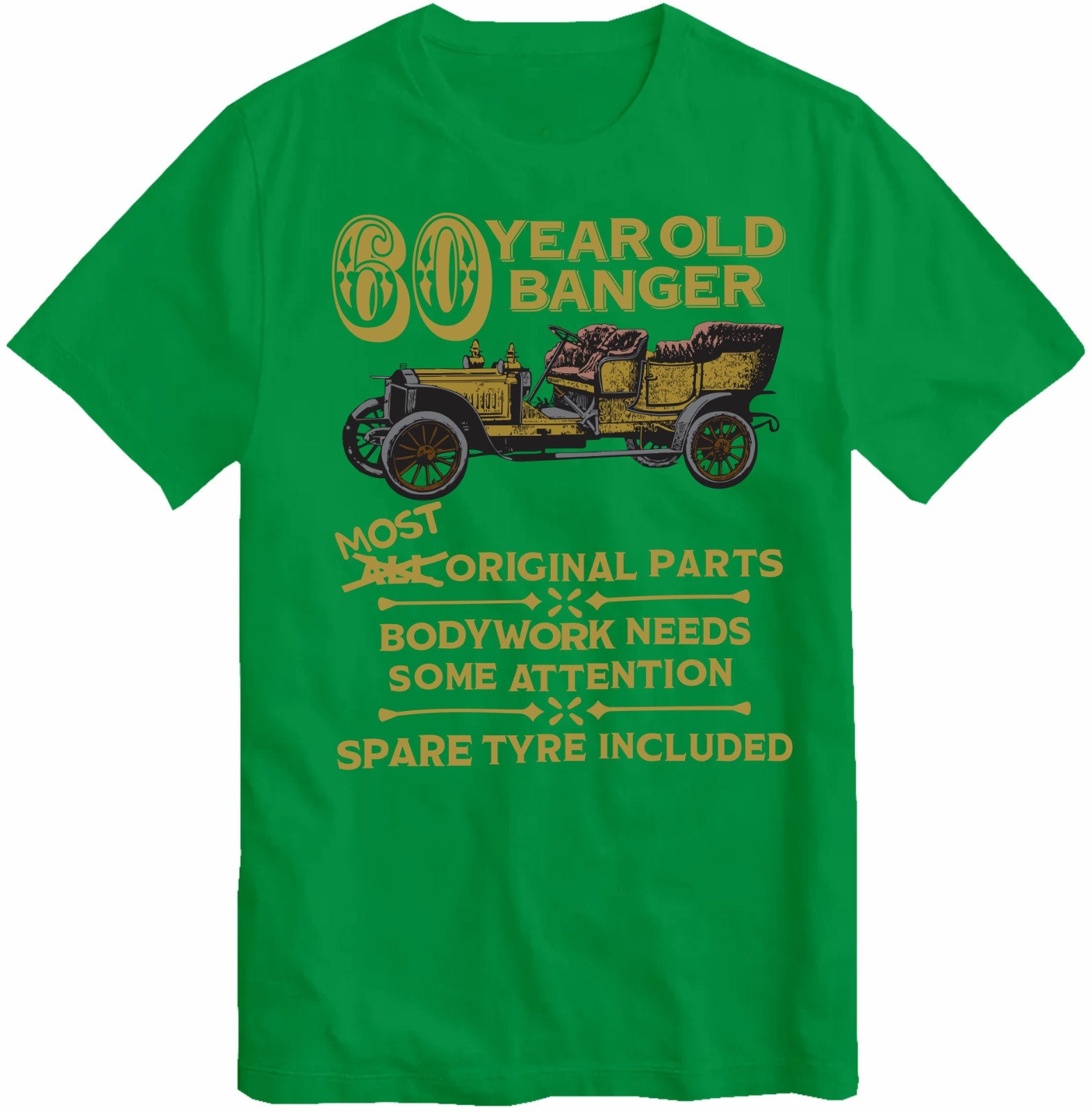 T-shirt Galaxy Tees Uomo 60 Anni - Old Banger - Divertente Idea Regalo Di Compleanno