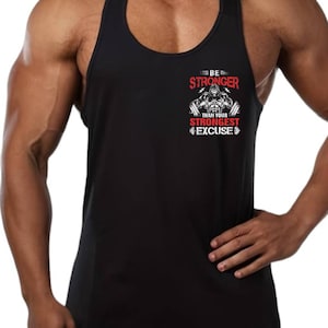 Be Stronger Gorilla Roar Men Gym Bodybuilding Tank Top Stringer Vest Fitness Workout Sportswear Kick Boxing MMA Muscle Pocket
