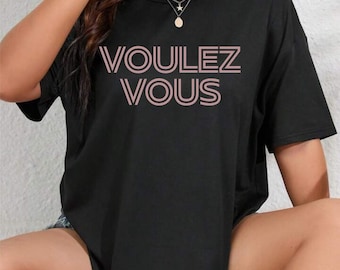 Voulez Vous T Shirt Tribute  Vintage Disco 70's T-Shirt Party T-Shirt Unisex Loose Fit Rose gold 2 Top