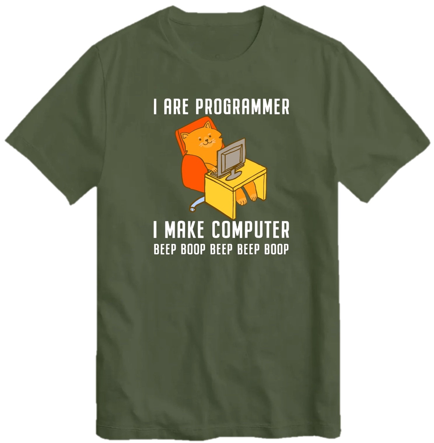 I Are Programmer Programming Coding Nerd Cat T-shirt I Make Computer ...