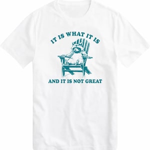 It Is What It Is And It Is Not Great T-shirt wasbeer cartoon uniseks T-shirt