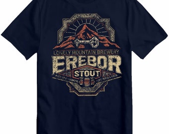 Erebor Brewery T-Shirt Fantasy Ring Movie Top Dwarf & Elves Mythic Creatures Of The Forest T Shirt
