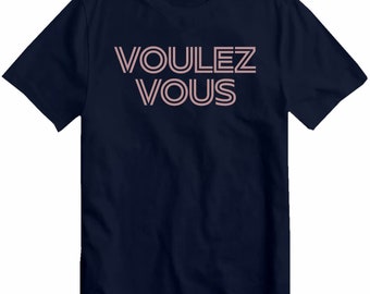 Voulez Vous T Shirt Tribute  Vintage Disco 70's T-Shirt Party T-Shirt Unisex Loose Fit Rose gold Top