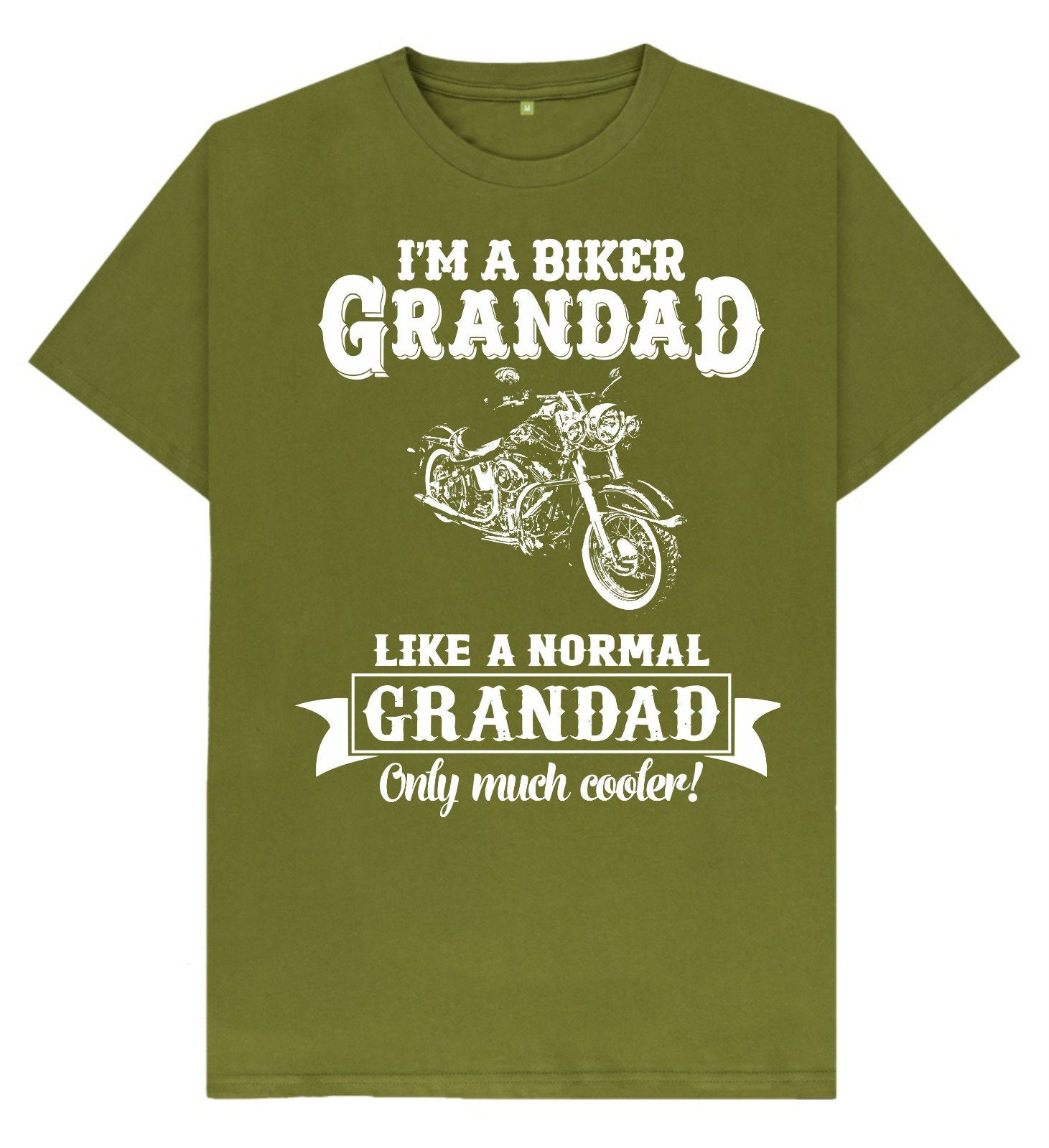 T-shirt Divertente 'I'm A Biker Grandad' – Idea Regalo Originale Per Nonno Motociclista, Grigio Sportivo, Taglia L