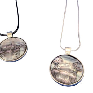 18&quot; Silver or Black Abalone Necklace, Silver Necklace, Gift for Her