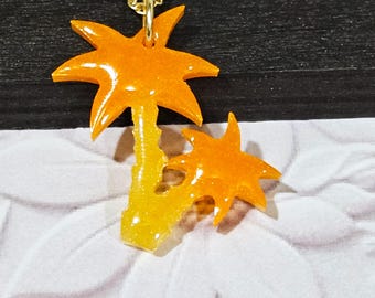 Orange and Yellow Double Palm Pendant