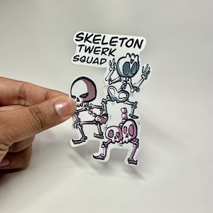 Skeleton Sticker, Funny Halloween Sticker, Skull sticker, cute skeleton sticker, Halloween sticker, skeleton dancing sticker, meme sticker