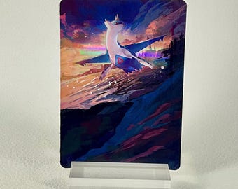 Hand Painted Pokemon Card, Extended Art Pokemon Card, Growlithe, Pokemon Fan Art, Altered Pokemon Card, Pokemon Card Art, Pokemon Gift