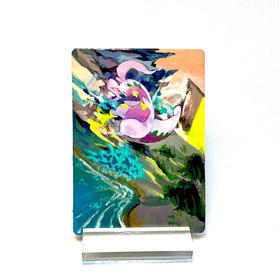Hand Painted Goodra Pokemon Card, Extended Art, Pokemon Fan Gift - Etsy