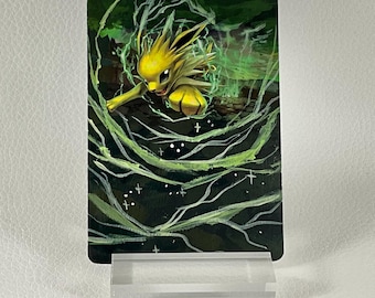 Hand Painted Pokemon Card, Extended Art Pokemon Card, Jolteon, Pokemon Fan Art, Altered Pokemon Card, Pokemon Card Art, Pokemon Gift