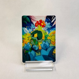Hand Painted Pokemon Card, Extended Art Pokemon Card, Bellossom, Pokemon Fan Art, Altered Pokemon Card, Pokemon Card Art, Pokemon Gift