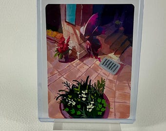 Hand Painted Pokemon Card, Extended Art Pokemon Card, Mismagius, Pokemon Fan Art, Altered Pokemon Card, Pokemon Card Art, Pokemon Gift