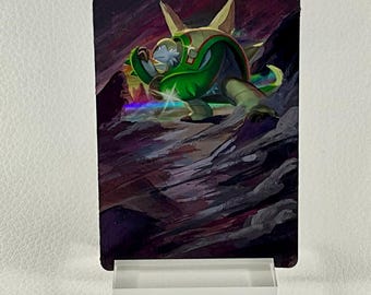 Hand Painted Pokemon Card, Extended Art Pokemon Card, Chesnaught, Pokemon Fan Art, Altered Pokemon Card, Pokemon Card Art, Pokemon Gift