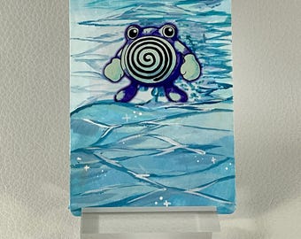 Hand Painted Pokemon Card, Extended Art Pokemon Card, Poliwhirl, Pokemon Fan Art, Altered Pokemon Card, Pokemon Card Art, Pokemon Gift
