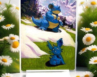 Hand Painted Nidoqueen Pokemon Card, Extended Art Fan Gift