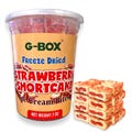 G-BOX Freeze Dried Ice Cream | Crunch Strawberry Shortcake Ice Cream Bites - Perfect for Camping, Outdoor, and Party in Container