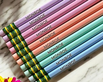 Personalized Engraved Pencils, Personalized Pencils, Back to School Pencils, Back to School gift, custom teacher pencils, pastel pencils