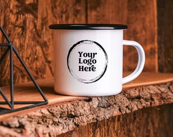 Custom Enamel Camp Mug: Personalized Logo Gift