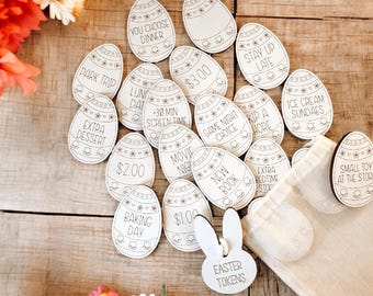 Easter Egg Filler Tokens for Kids - Easter Egg Rewards -  Easter Gifts - Easter Basket Filler - Easter Hunt Tokens - Egg Hunt - Easter token