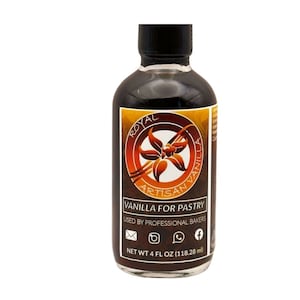 Royal Artisan Vanille pure pour pâtisserie, 4 oz / 118 ml Couleur naturelle foncée, saveur intense