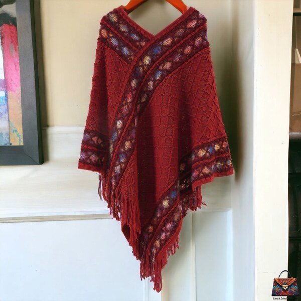 woolen poncho shawl