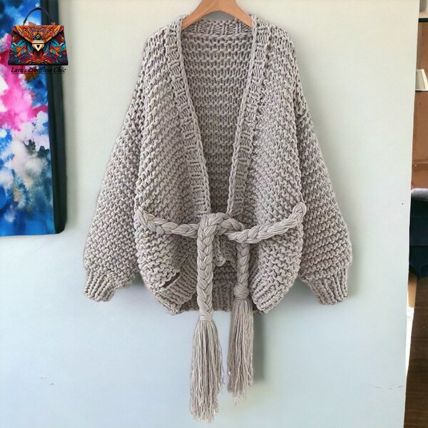 Rope Tassel Cardigan - Etsy