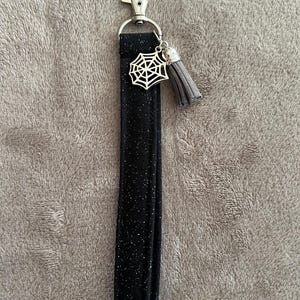 Spider Web wristlet keychain