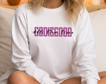 Christian sweater unisex top faith religious apparel jesus sweatshirt bible gift church worship present bible verse pullover God streetwear