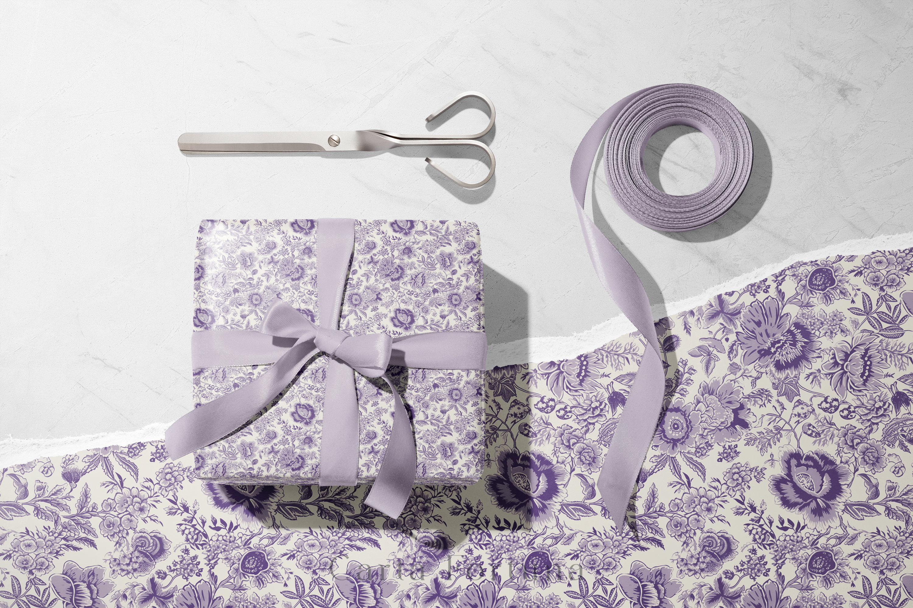 Gift Wrapping Paper, Modern Design, Purple Gift Wrap
