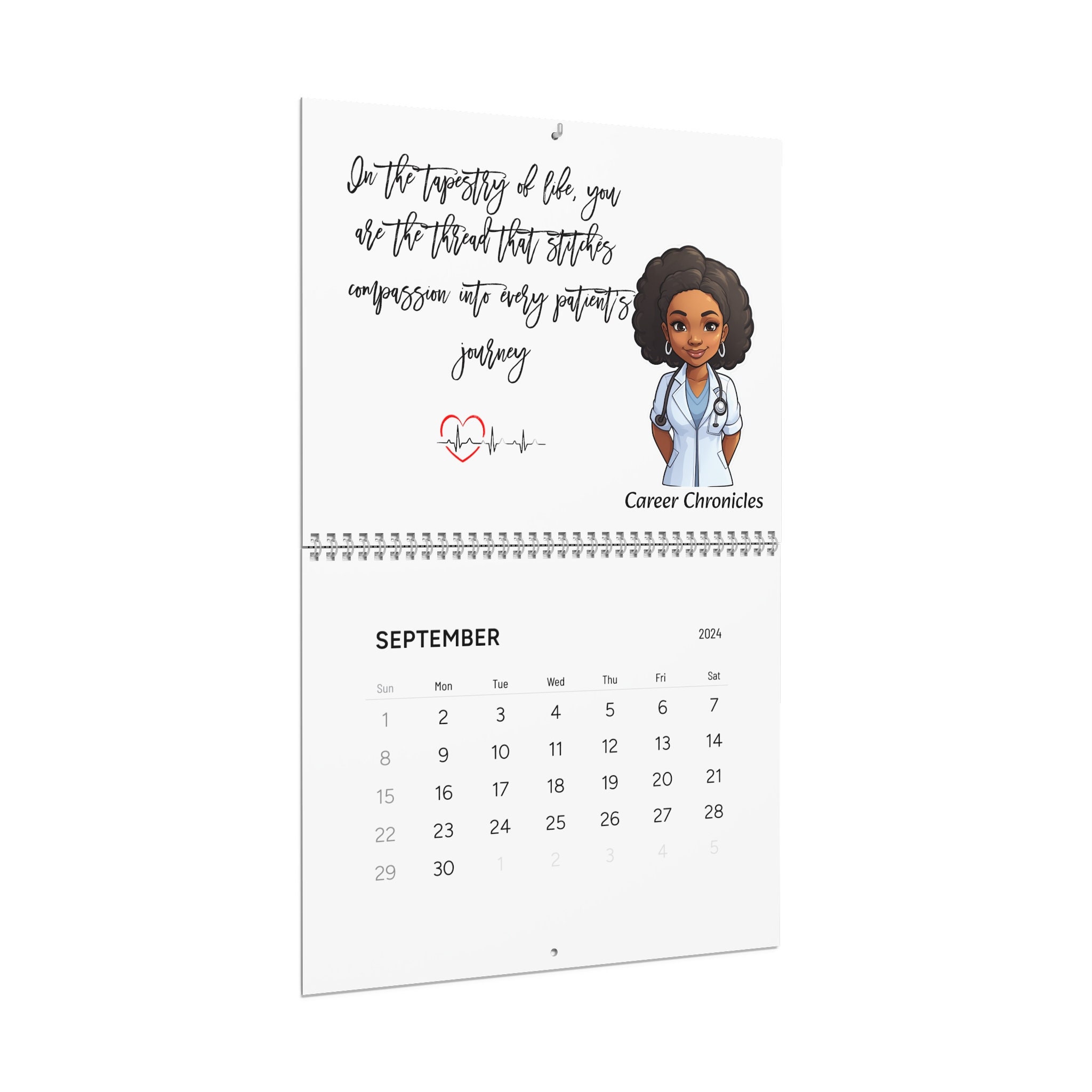 Career Chronicles Inspirational Wall Calendar for Healthcare Workers
