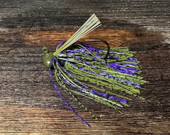 3/8oz Weedless Football Jig.    ( Purple Pumpkin )