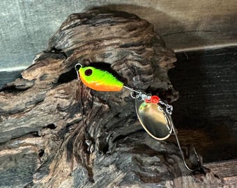 Ultra Erie Eye - Erie Dearie style Saugeye & Walleye Lure- Spinner Bait ( Purple Ghost )