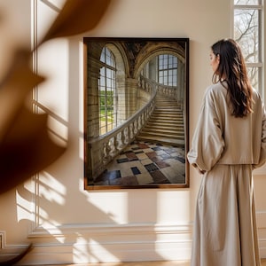 France Chateau de Chambord Print, Interior Castle Wall Art, French Castle Decor, Chambord Photography, Art for Home