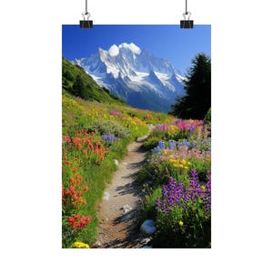 Tour Du Mont Blanc Landscape Wall Art, Beautiful Scenery Print, Travel Decor, Mountain Poster, Nature Lover Gift