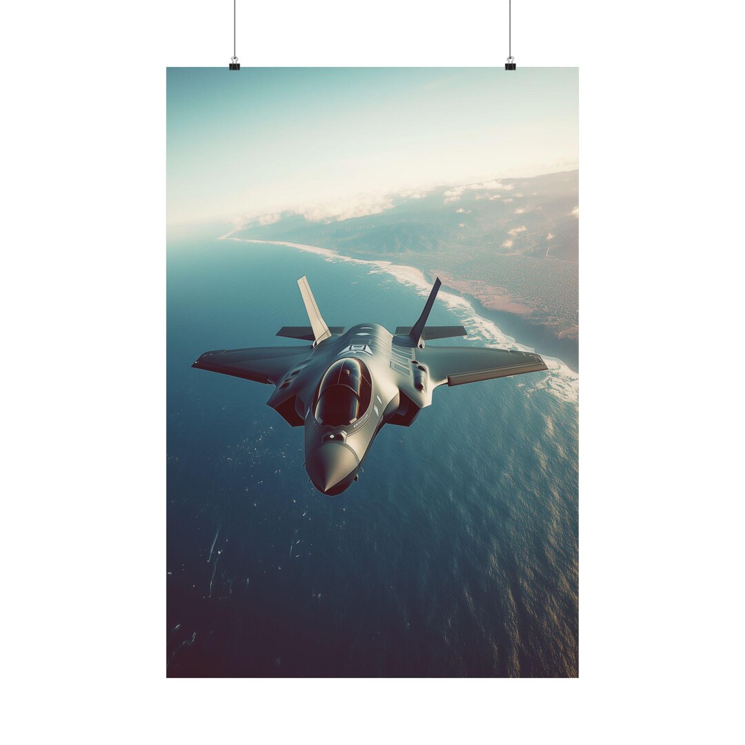 Ocean F35 Jet Fighter Poster, Military